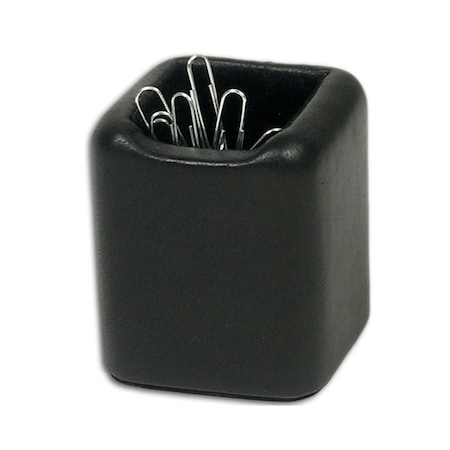 Dacasso Classic Black Leather Paper Clip Holder AG-1089